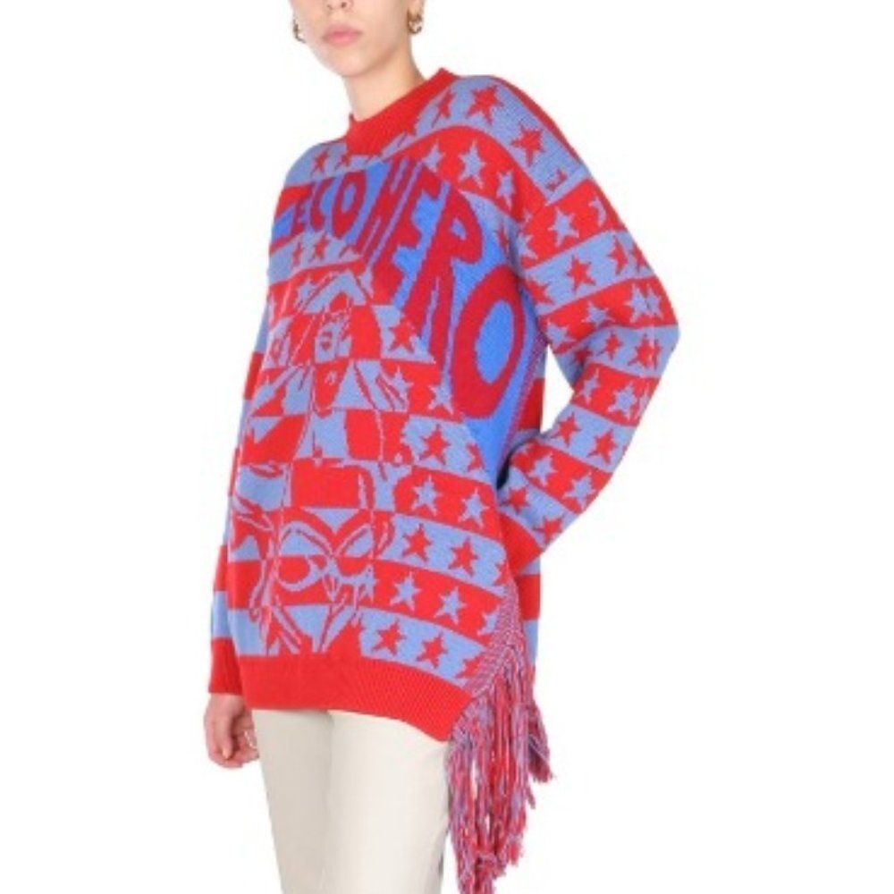 Stella McCartney Women's Eco Hero Intarsia Wool Knit Sweater - 38